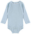 Joha Bodysuit l/s - Wool - Blue