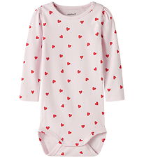 Name It Bodysuit l/s - NbfBheart - Cradle Pink