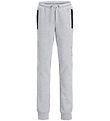 Jack & Jones Collegehousut - Noos - JpsTwill - Light Grey Melang