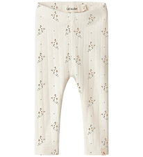 Lil' Atelier Leggings - NbfRachello - Coconut Milk/Flower