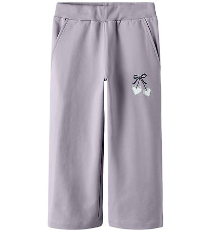 Name It Joggingbuxur - Breitt - NmfBasalt - Lavender Grátt