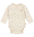 Konges Sløjd Wrap Bodysuit l/s - Sky Marino