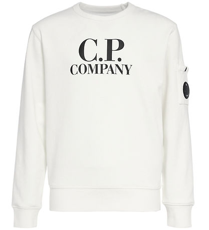 C.P. Company Sweatshirt - Gauze White w. Black