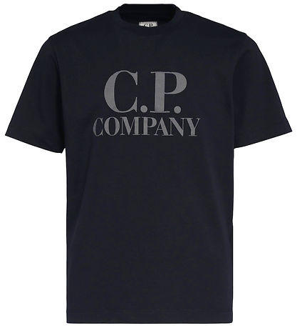 C.P. Company T-Shirt - Total Eclipse Blue m. Grau