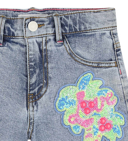 Billieblush Shorts - Denim - Stone m. Pailletten