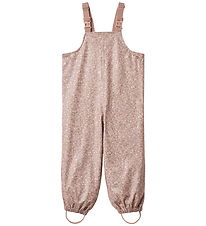 Wheat Rain Pants w. Suspenders - PU - Charlo - Powder Flower Mea