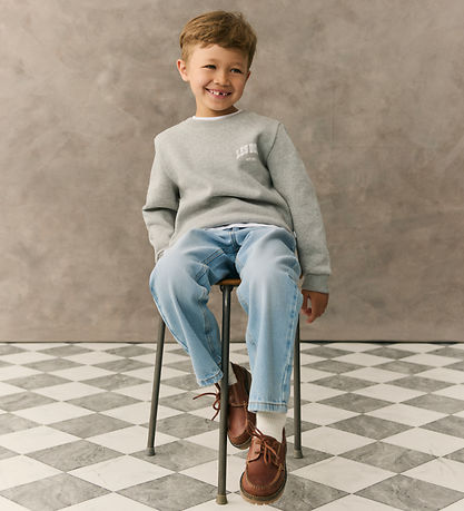 Les Deux Sweatshirt - Ring - Gråmelerad m. Tryck