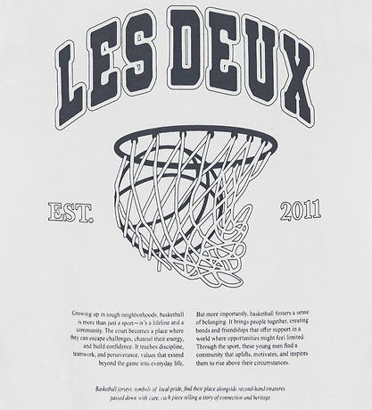 Les Deux T-shirt - Hoop - White w. Black