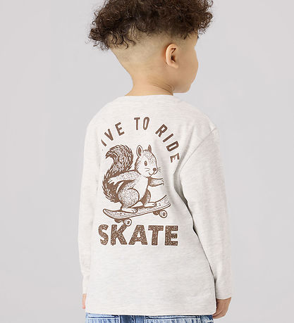 Name It Bluse - NmmBertram - Light Grey Melange