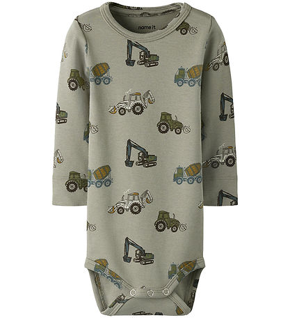 Name It Bodysuit L/s - NbmBasil - Dried Sage