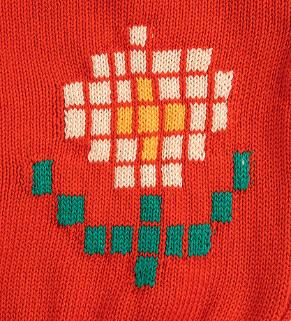 Bobo Choses 가디건 - 니트 - 픽셀 데이지 - 레드