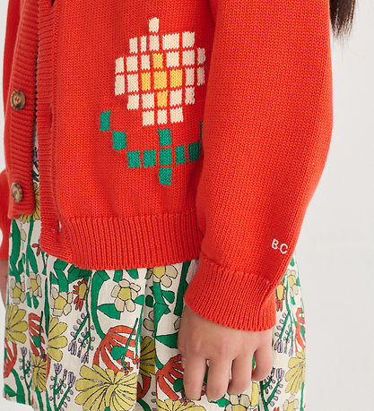 Bobo Choses 가디건 - 니트 - 픽셀 데이지 - 레드