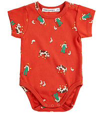 Bobo Choses Bodysuit s/s - Farm Adventure - Red
