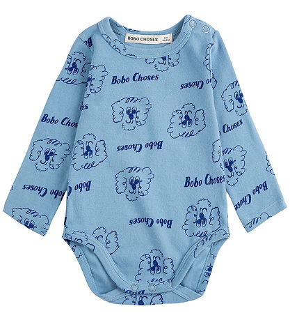 Bobo Choses Romper l/s - Pickle The Dog - Light Blue