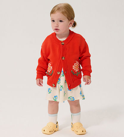 Bobo Choses Cardigan - Knitted - Pixel Daisy - Red
