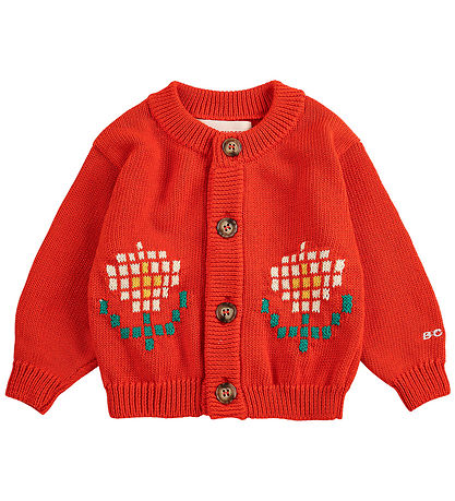 Bobo Choses Cardigan - Knitted - Pixel Daisy - Red