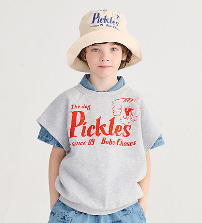 Bobo Choses Bucket Hat - Reversible - Pickles - Offwhite