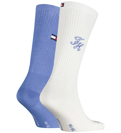 Tommy Hilfiger Chaussettes - 2 Pack - Blanc/Bleu