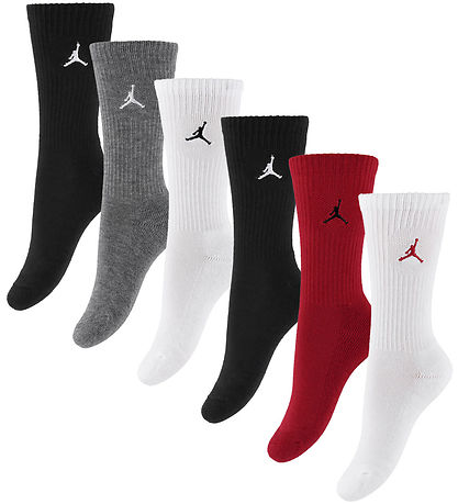 Jordan Socks - 6-Pack - Crew - Gym Red/Black