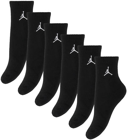 Jordan Ankle Socks - 6-Pack - Quarter - Black