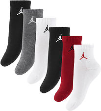 Jordan Sokken - 6-pack - Kwartaal - Rode Gym/Black