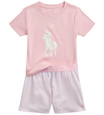 Polo Ralph Lauren Pyjama Set - Shorts Set - White/Carmel Pink