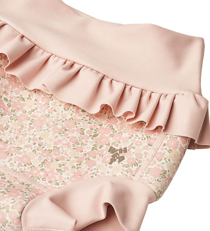 Wheat Schwimmwindel m. Rüschen - Rita - UV40+ - Ivory Flower Met