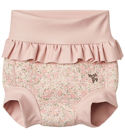 Wheat Schwimmwindel m. Rüschen - Rita - UV40+ - Ivory Flower Met