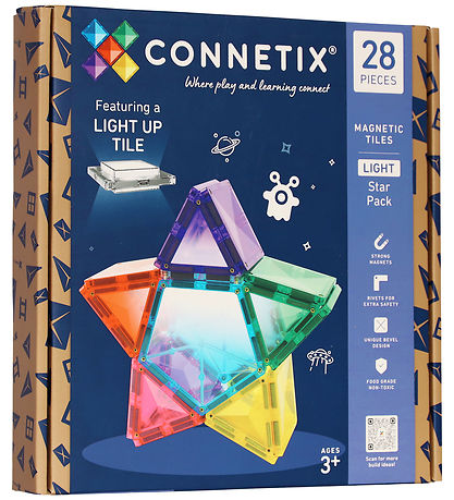 Connetix Magnet Set - 28 Parts - Light Star Pack