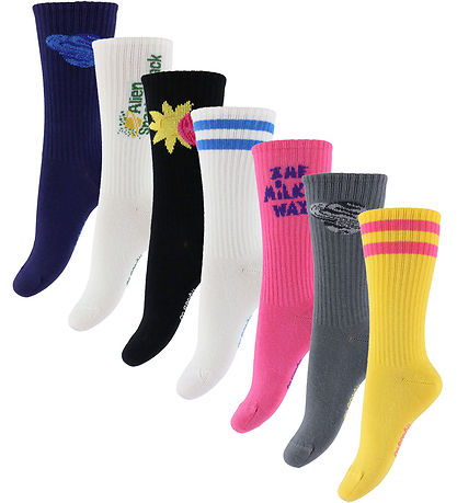 Mini Rodini Socks - 7-Pack - Alien - Multicolour