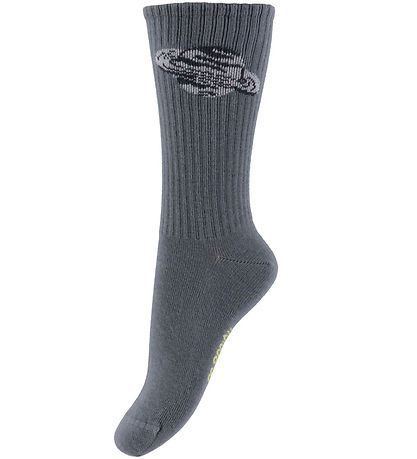 Mini Rodini Socks - 3-Pack - Planet - Grey/White/Navy