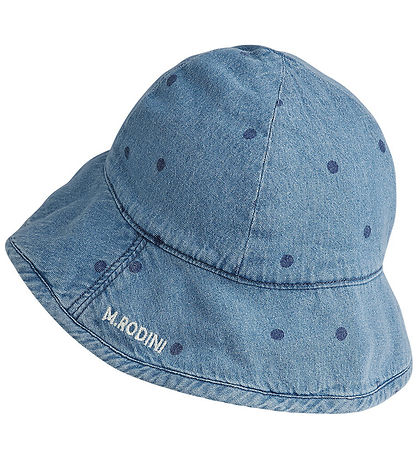 Mini Rodini Chapeau de Soleil - Denim Dots - Bleu