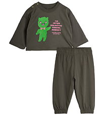 Mini Rodini Set - Blouse/Trousers - Alien Travel Agency - Grey