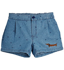 Mini Rodini Shorts - Denim Dots - Blue