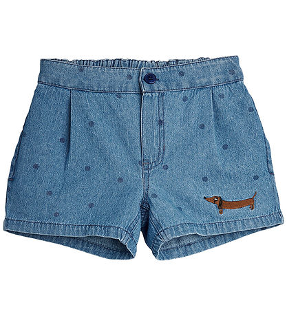 Mini Rodini Shorts - Denim Dots - Blue