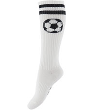 Mini Rodini Knee-High Socks - Football - Off-White