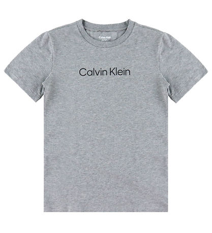 Calvin Klein T-Skjorte - 2-pack - Grå Melert/Dark Sapphire