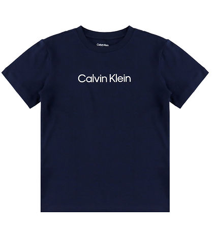 Calvin Klein T-Skjorte - 2-pack - Grå Melert/Dark Sapphire