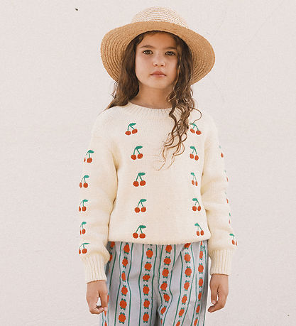 Tiny Cottons Blouse - Knitted - Mini Cherries - Dusty Yellow