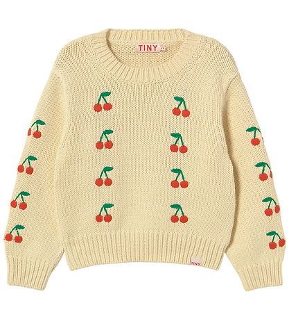 Tiny Cottons Blouse - Knitted - Mini Cherries - Dusty Yellow