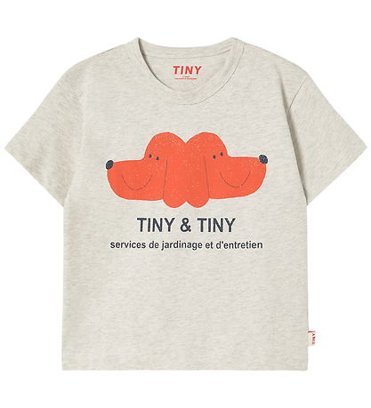 Tiny Cottons T-shirt - Dog Graphics - Cream Heather