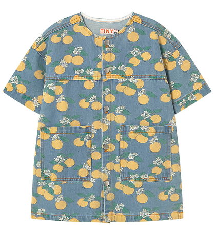Tiny Cottons Klänning - Oranges - Light Tvätta Denim