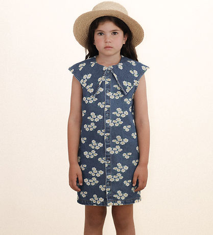 Tiny Cottons Klänning - Blossom - Medium+ Tvätta Denim