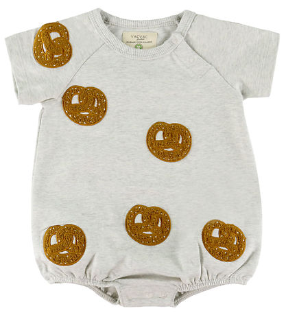 VACVAC Romper s/s - Calais - Light Grey Melange
