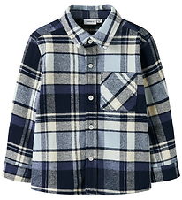 Name It Skyrta - NmmDetul - Blue Þoka