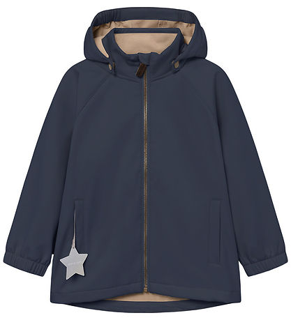 Mini A Ture Softshell jakki M. Flís - MatAden - Ombre Blue