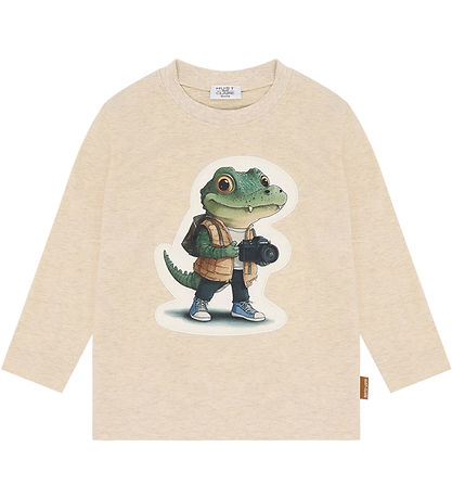 Hust and Claire Bluse - HCAnton - Wheat Melange m. Krokodil