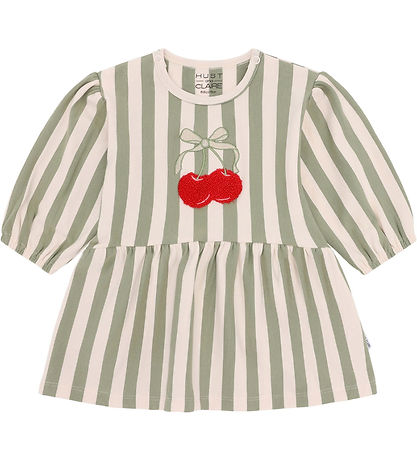 Hust and Claire Robe en Molleton - HCCristi - Rayé Quartz av. Ki