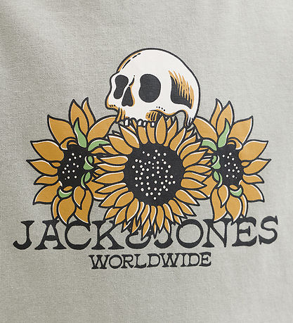 Jack & Jones T-Shirt - JorCatskills - Seegras m. Print