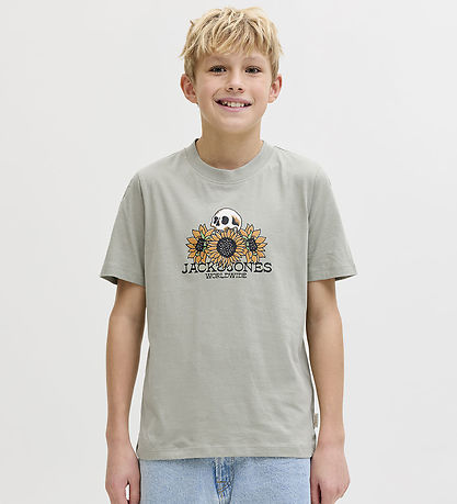 Jack & Jones T-Shirt - JorCatskills - Seegras m. Print